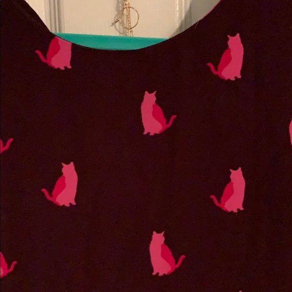 LOFT Cat Pattern Shift / Sheath Dress - Size XSP w/ Pockets - Picture 3 of 3